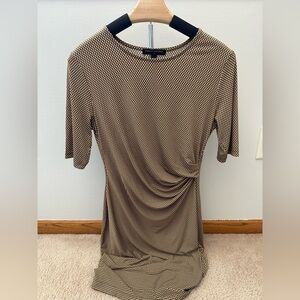 Banana Republic Midi Dress Green Pink White, Size Small